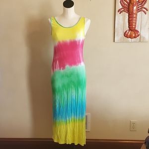 Tie dye maxi dress